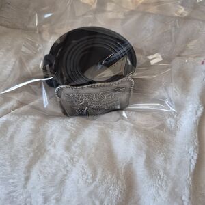 Levi's Black Bonded Leather Belt - Size 38